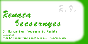 renata vecsernyes business card
